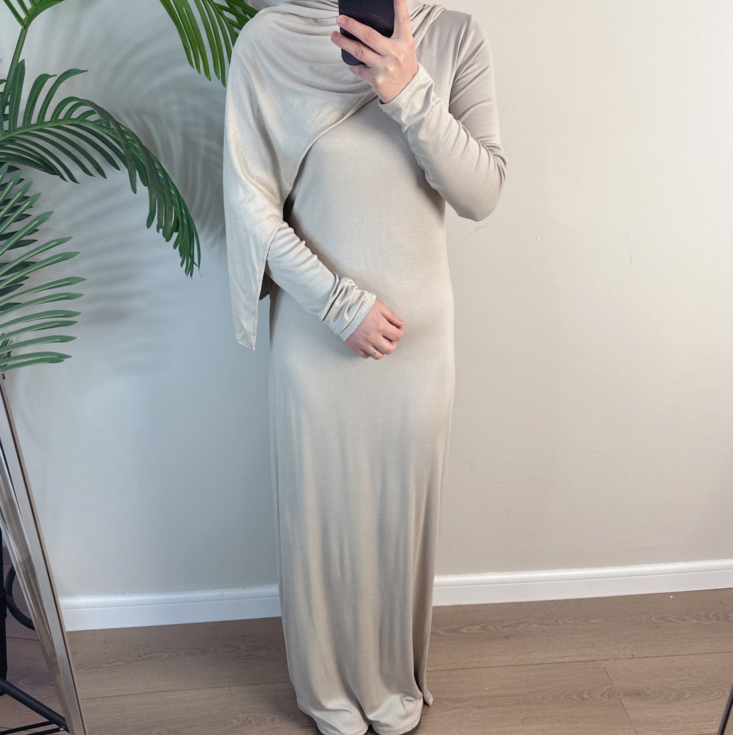 Modal Cotton Solid Color Dress For Women