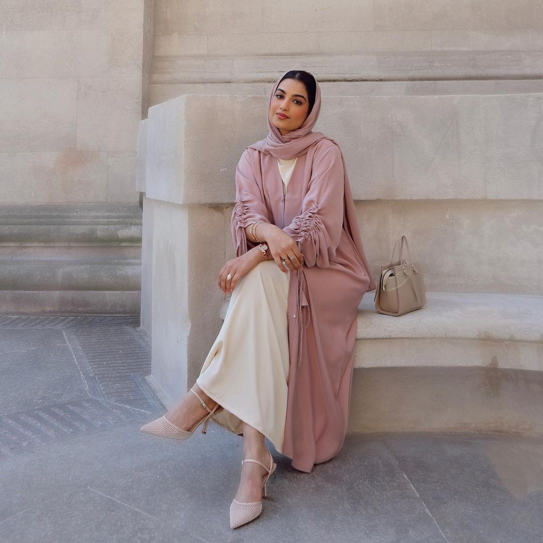 Sun Middle East Stitching Sleeved Cardigan Robe