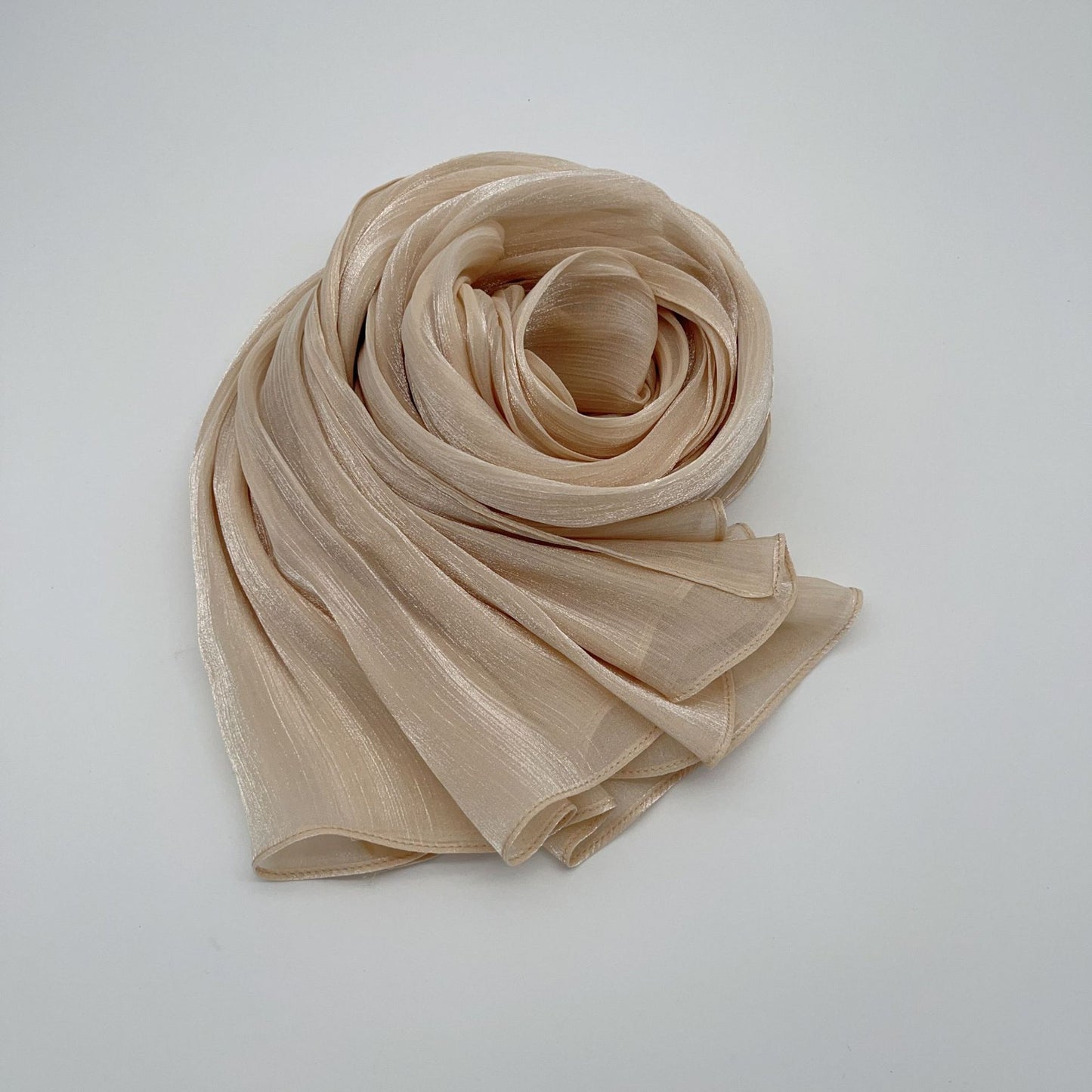 Shiny Satin Fashion Scarf Elegant Malay Style