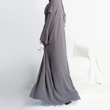 Two-Piece Tie Robe Set in Dubai Modest Wear