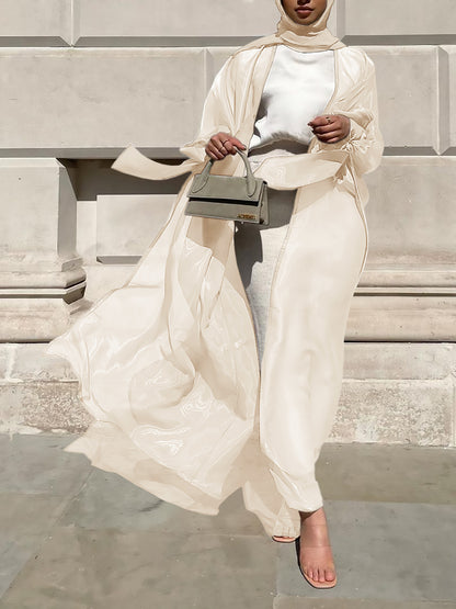 Puff Sleeve Dubai Elegant Coat for Women