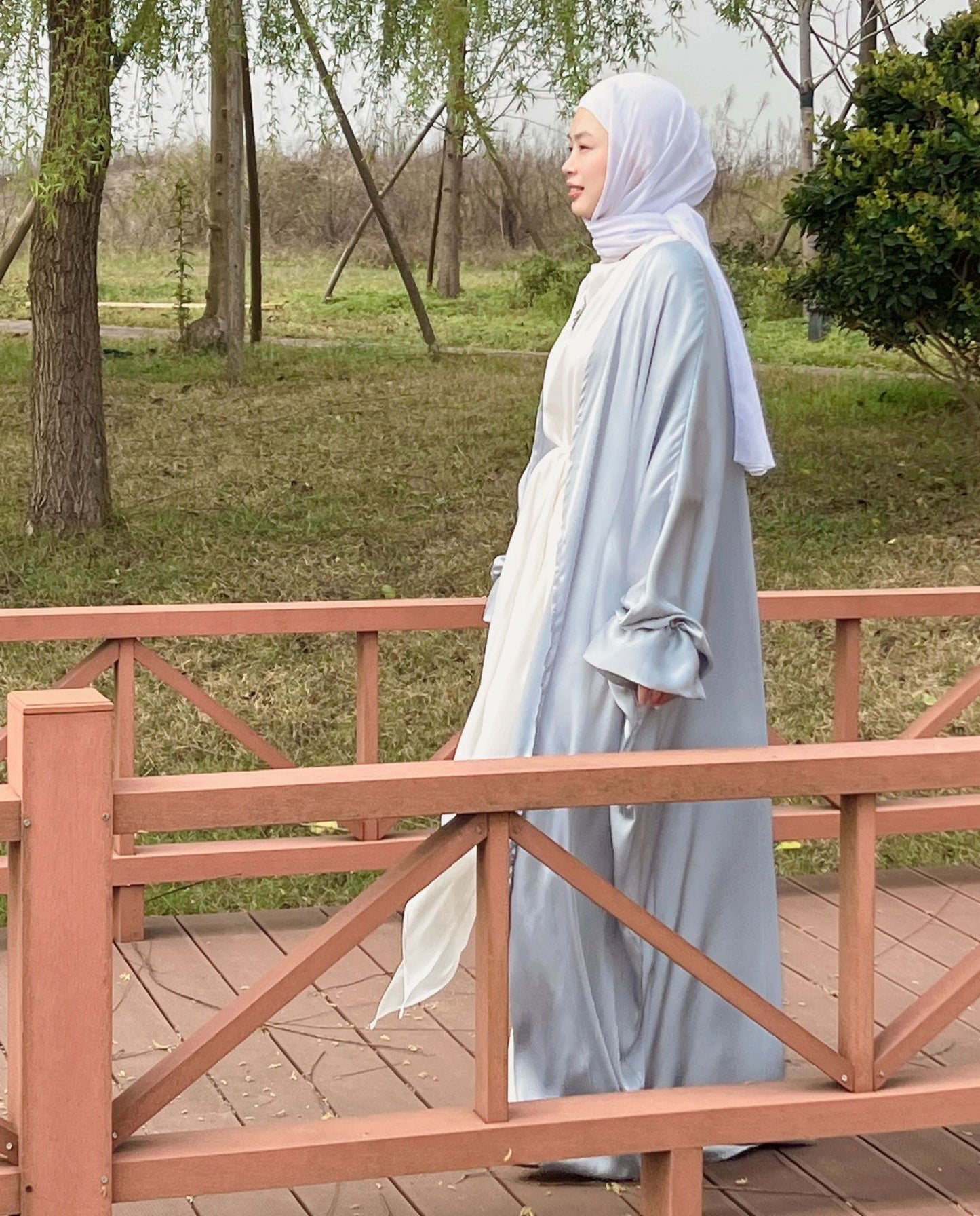 Puff Sleeve Elegant Cardigan Dress Dubai