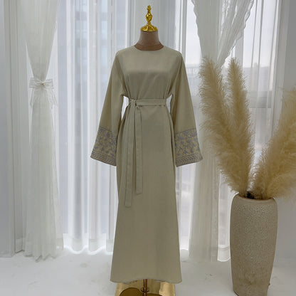 Embroidered Elegant Long Robe Dress Dubai