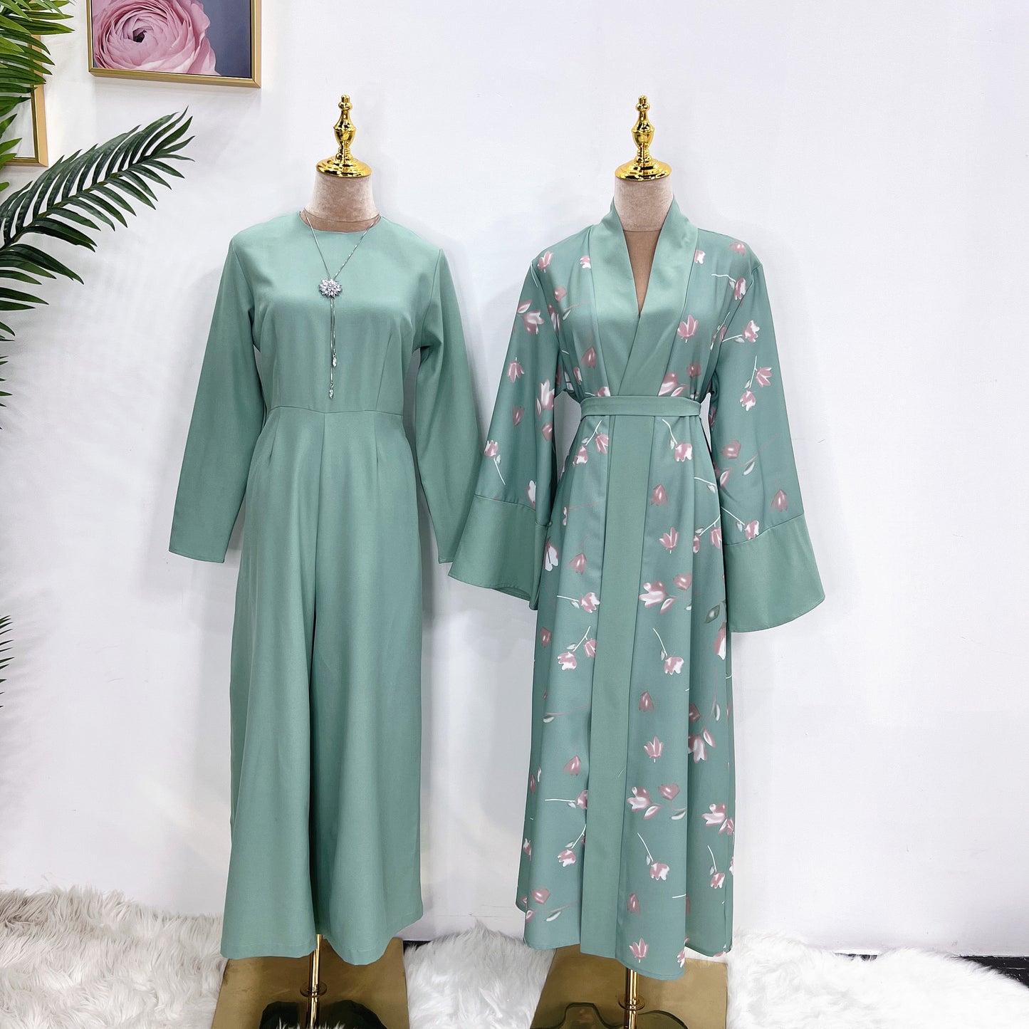 Miss Dubai Solid Color Two-Piece Women Set