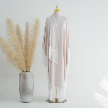 Dubai Tassel Bat Sleeve Elegant Robe Dress Women