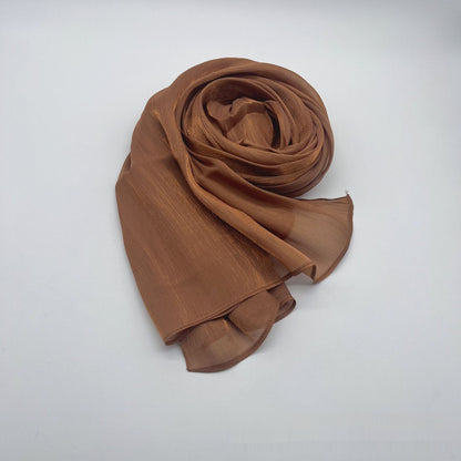 Shiny Satin Fashion Scarf Elegant Malay Style