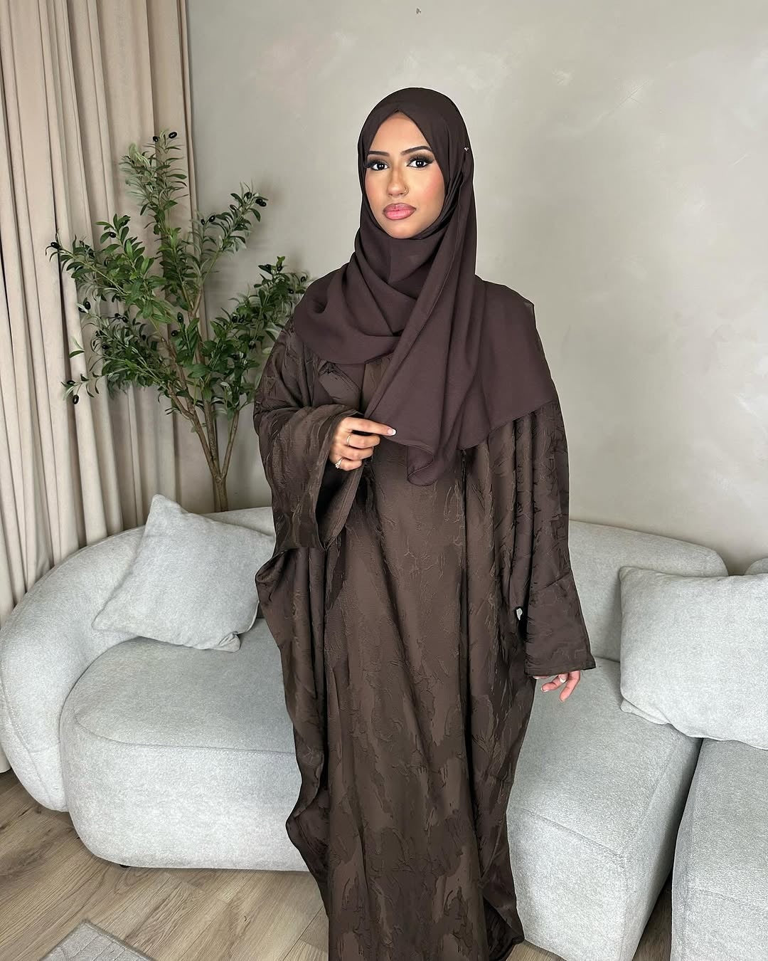 Casual Solid Color Dress Dubai Turkey Style