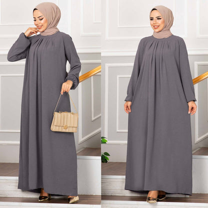 Wrinkle Style Modest Women Dress Dubai