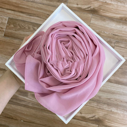 Solid Pearl Chiffon Women’s Fashion Scarf