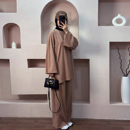 Loose Two-Piece Elegant Dubai Suit for Women