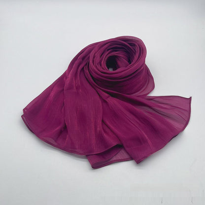 Shiny Satin Fashion Scarf Elegant Malay Style