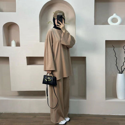 Loose Two-Piece Elegant Dubai Suit for Women