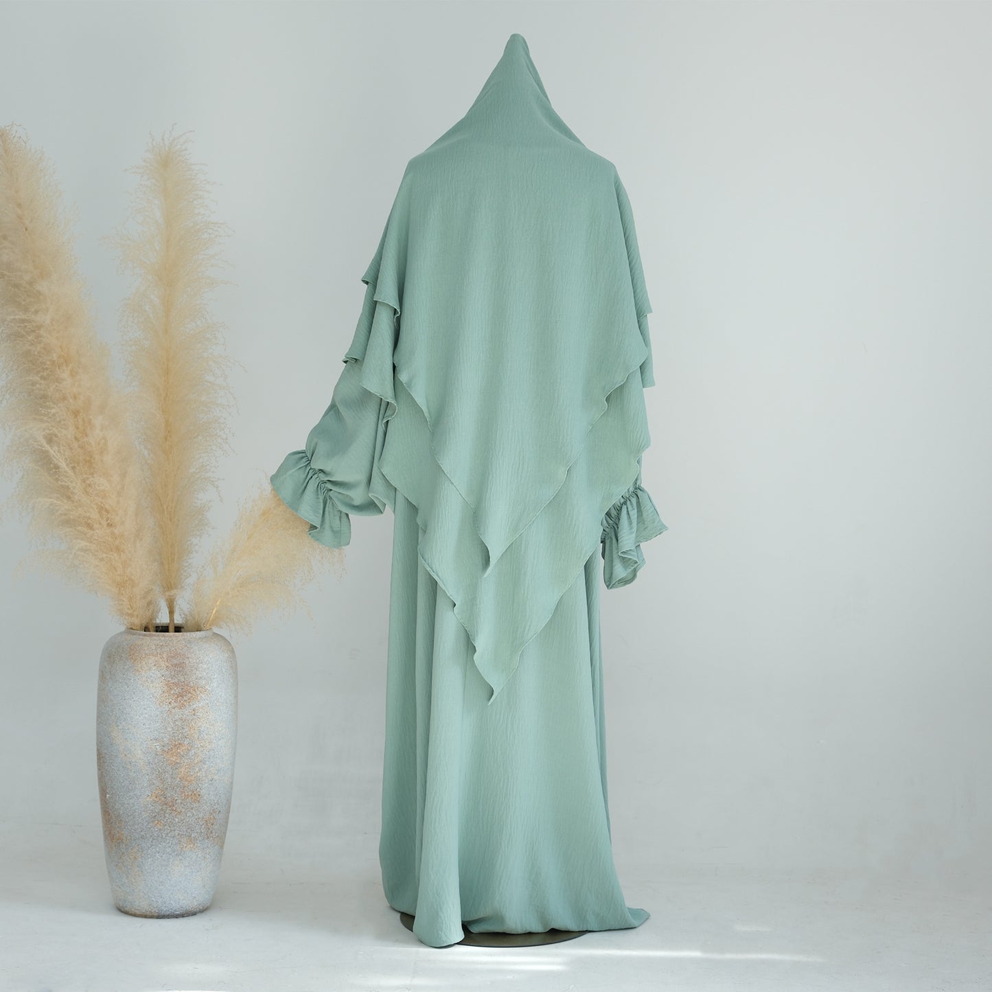 Solid Color Dubai Dress Long Middle East Wear
