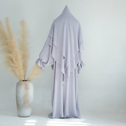 Solid Color Dubai Dress Long Middle East Wear