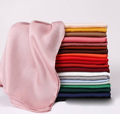Satin Pleated Women’s Scarf Malaysian Design