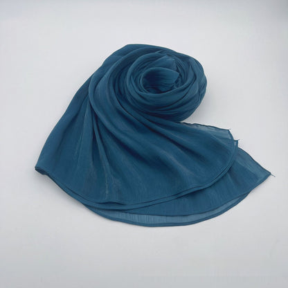 Shiny Satin Fashion Scarf Elegant Malay Style