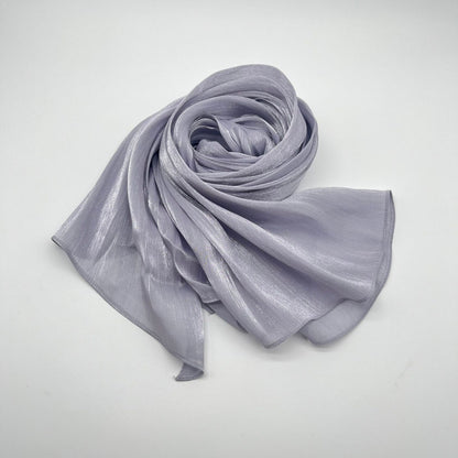 Shiny Satin Fashion Scarf Elegant Malay Style