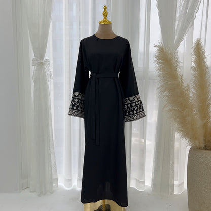 Embroidered Elegant Long Robe Dress Dubai