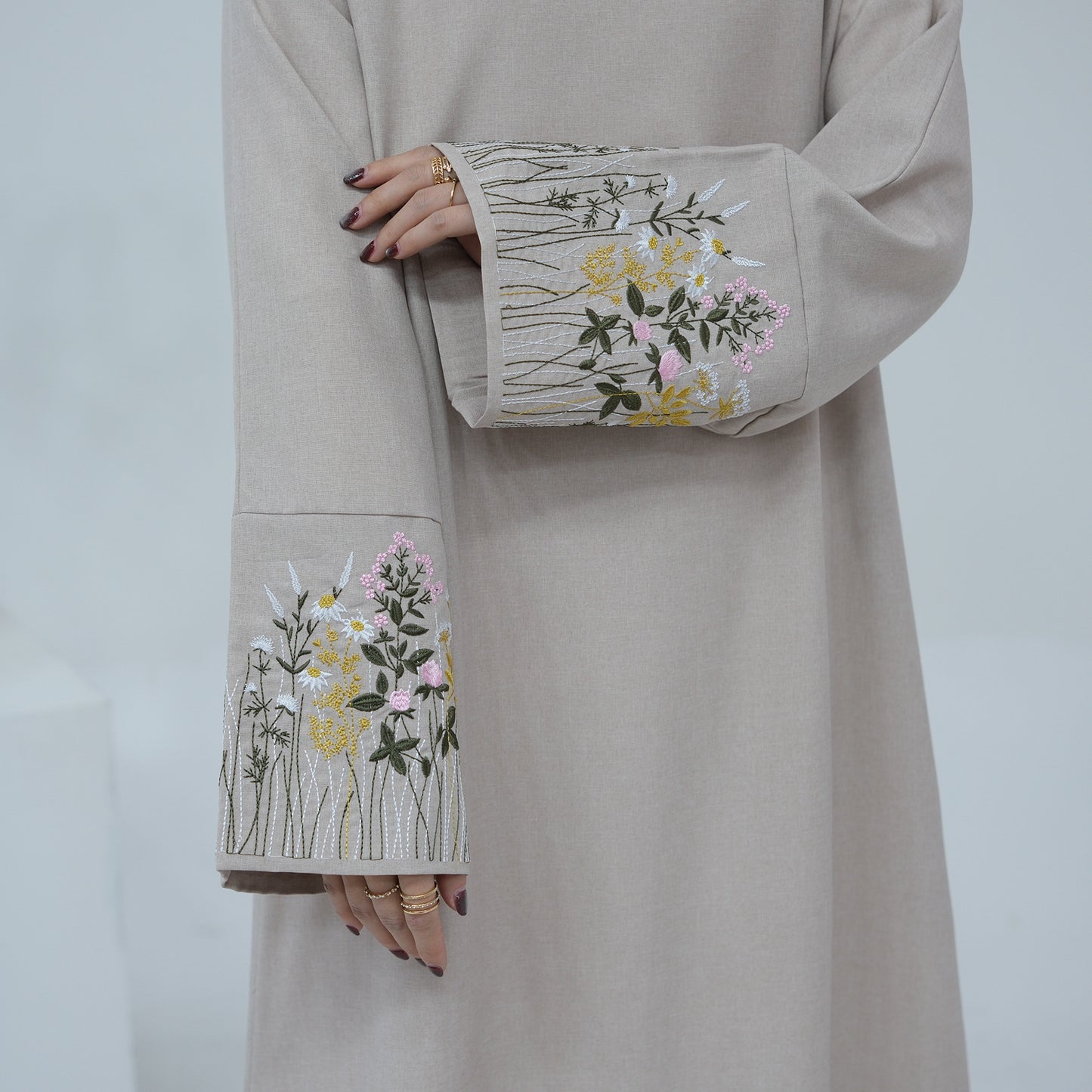 Flower Embroidered Elegant Dress Series Dubai