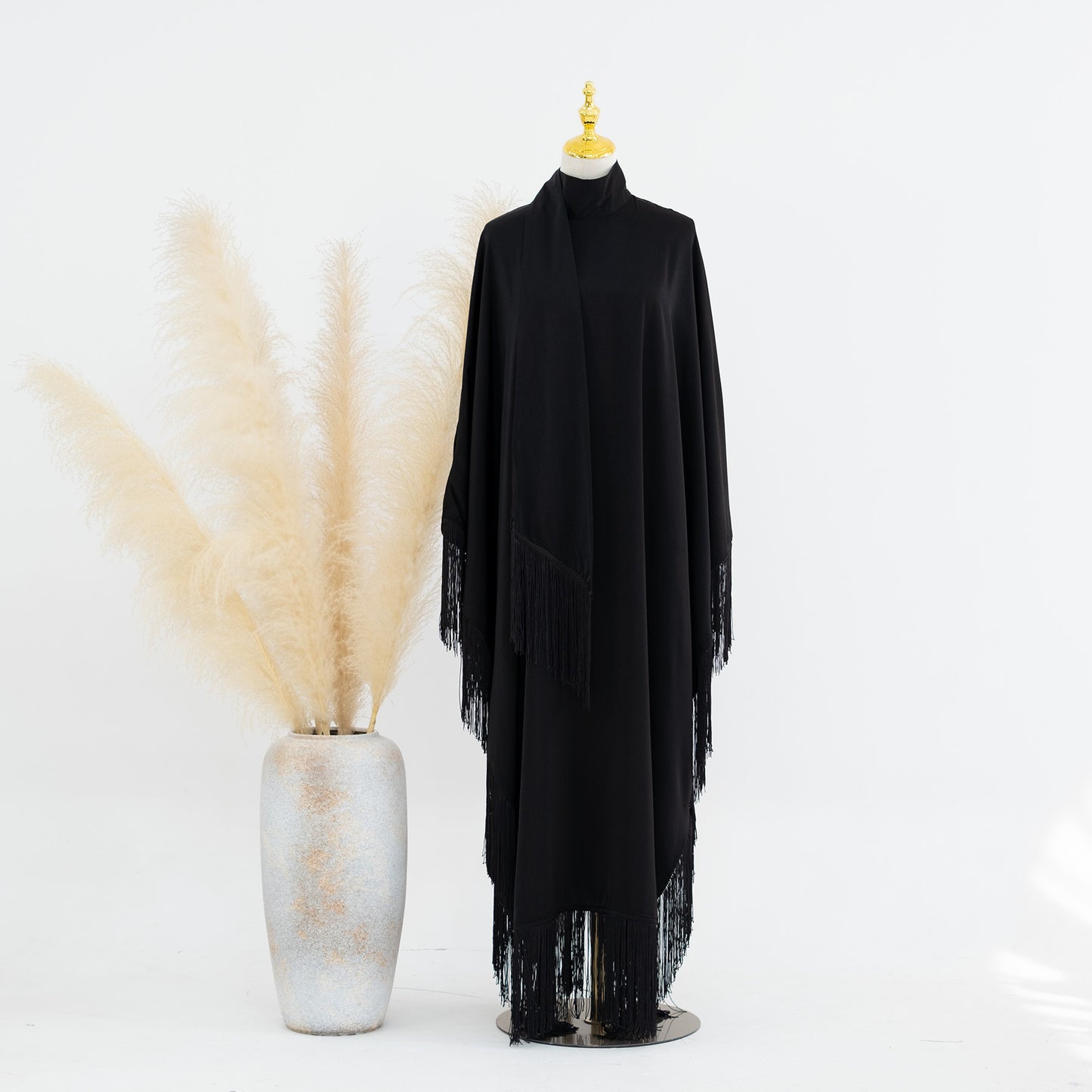 Dubai Tassel Bat Sleeve Elegant Robe Dress Women