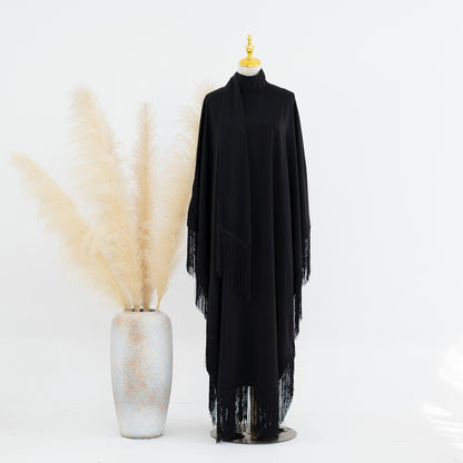 Dubai Tassel Bat Sleeve Elegant Robe Dress Women