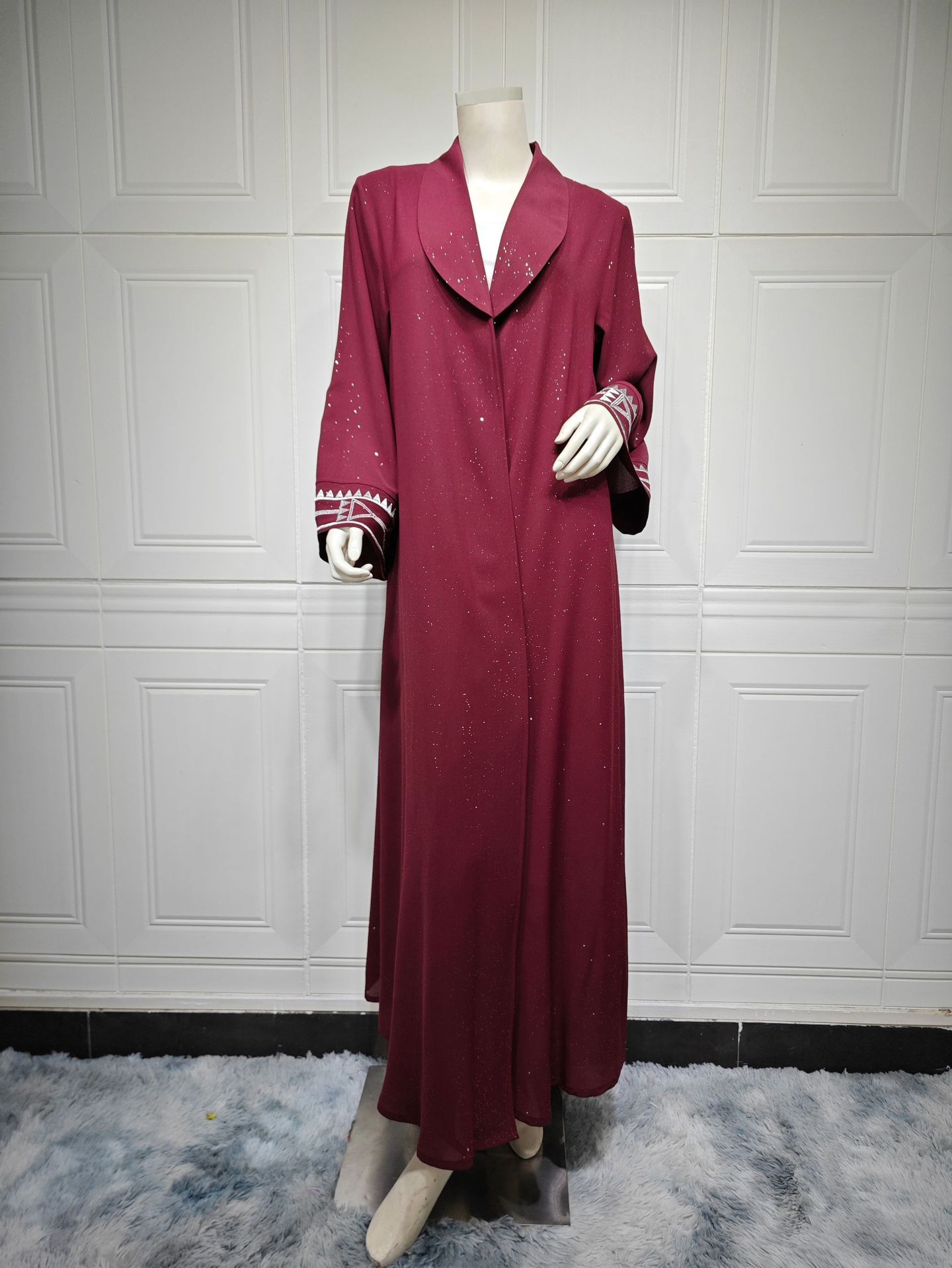 Elegant Modest Women's Arab Abaya Cardigan Robe