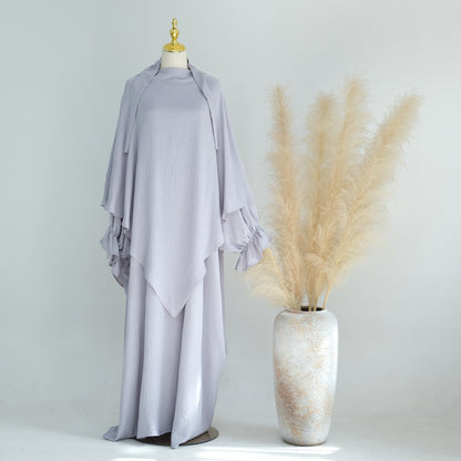 Solid Color Dubai Dress Long Middle East Wear