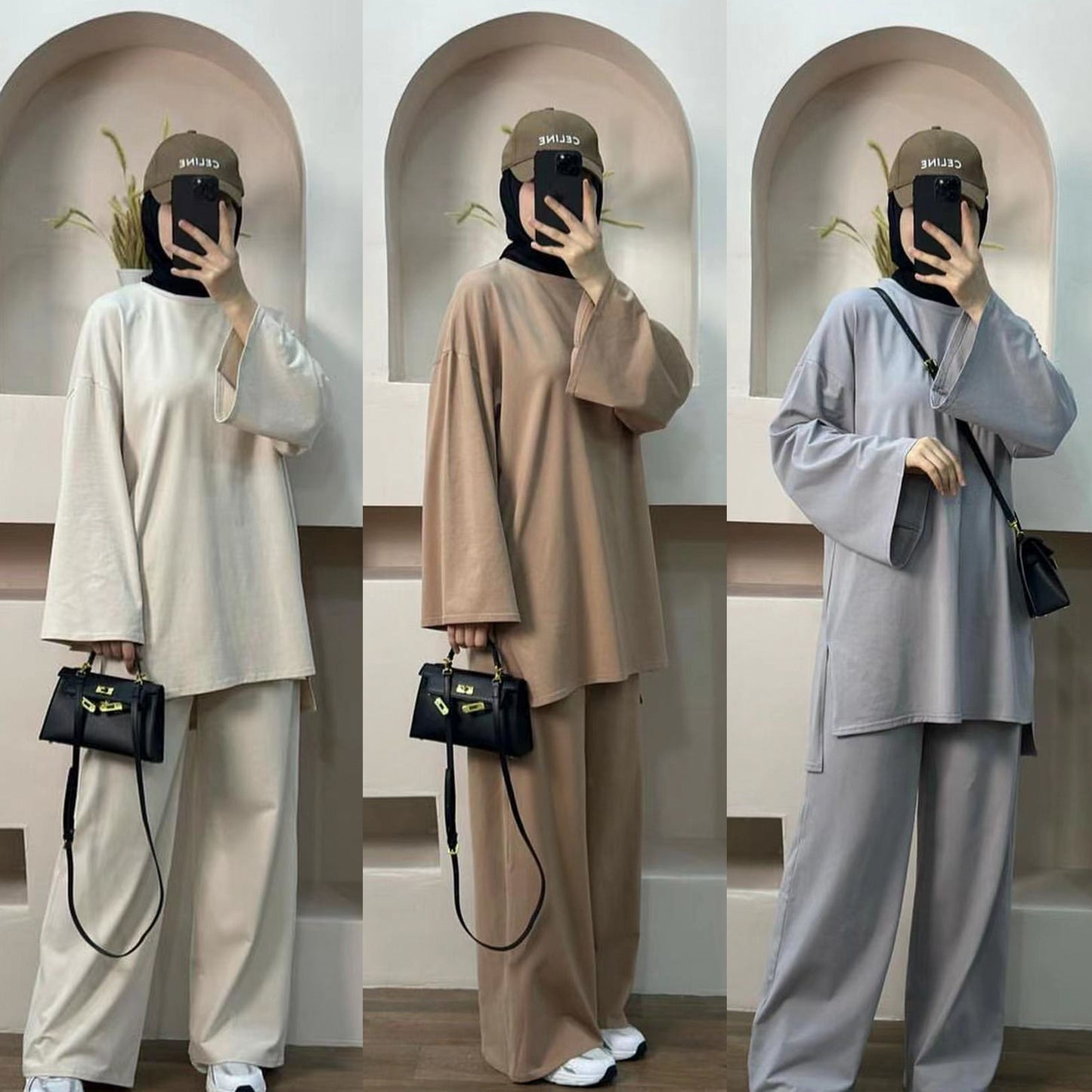 Loose Two-Piece Elegant Dubai Suit for Women