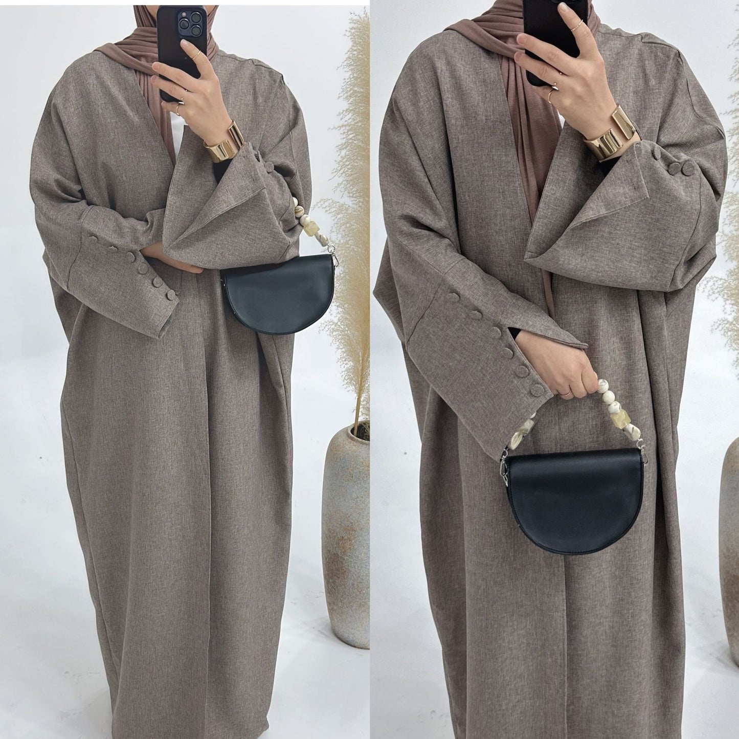 Plus Size Elegant Dubai Cardigan Robe for Women