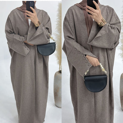 Plus Size Elegant Dubai Cardigan Robe for Women