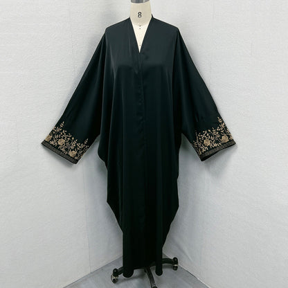 Embroidered Loose Cardigan Robe Dubai Style