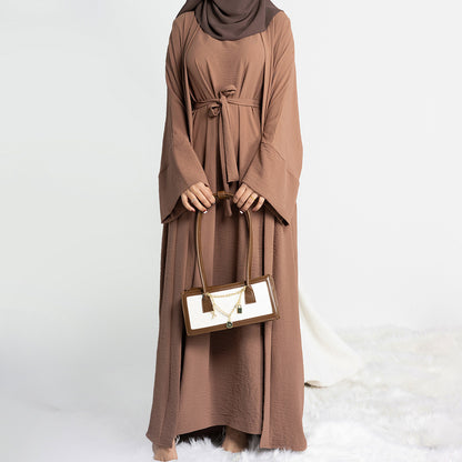 Two-Piece Tie Robe Set in Dubai Modest Wear