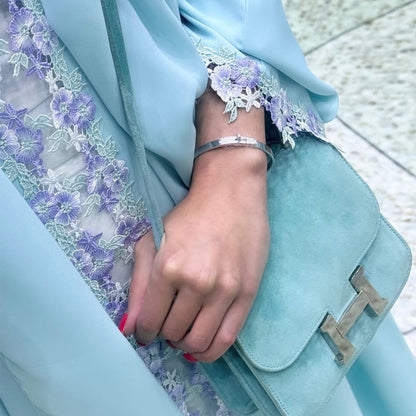 Bow Embroidered Elegant Cardigan Dress Dubai