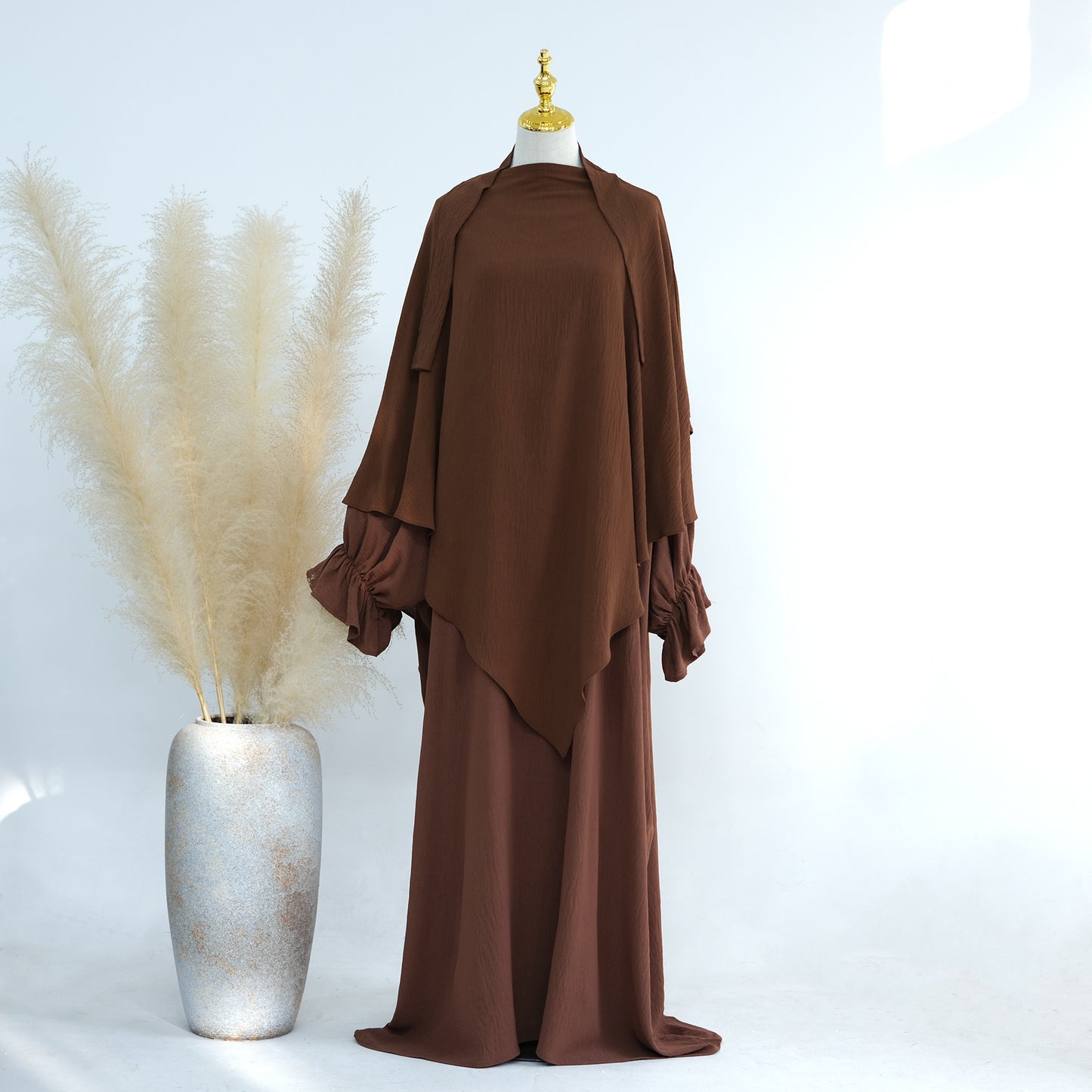 Solid Color Dubai Dress Long Middle East Wear