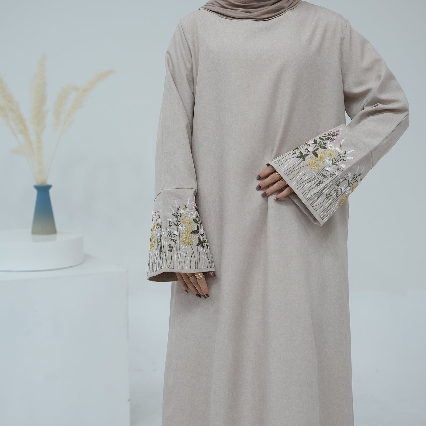 Flower Embroidered Elegant Dress Series Dubai