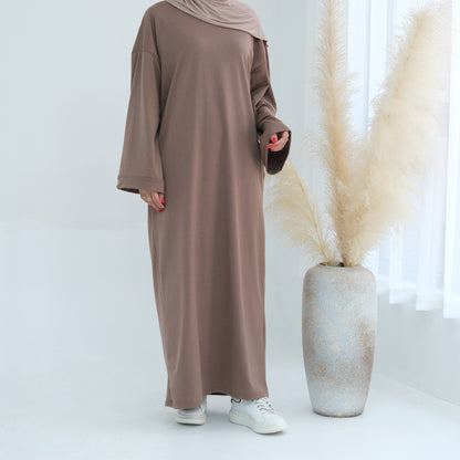 Solid Color Hoodie Dress Dubai Fashion Wear