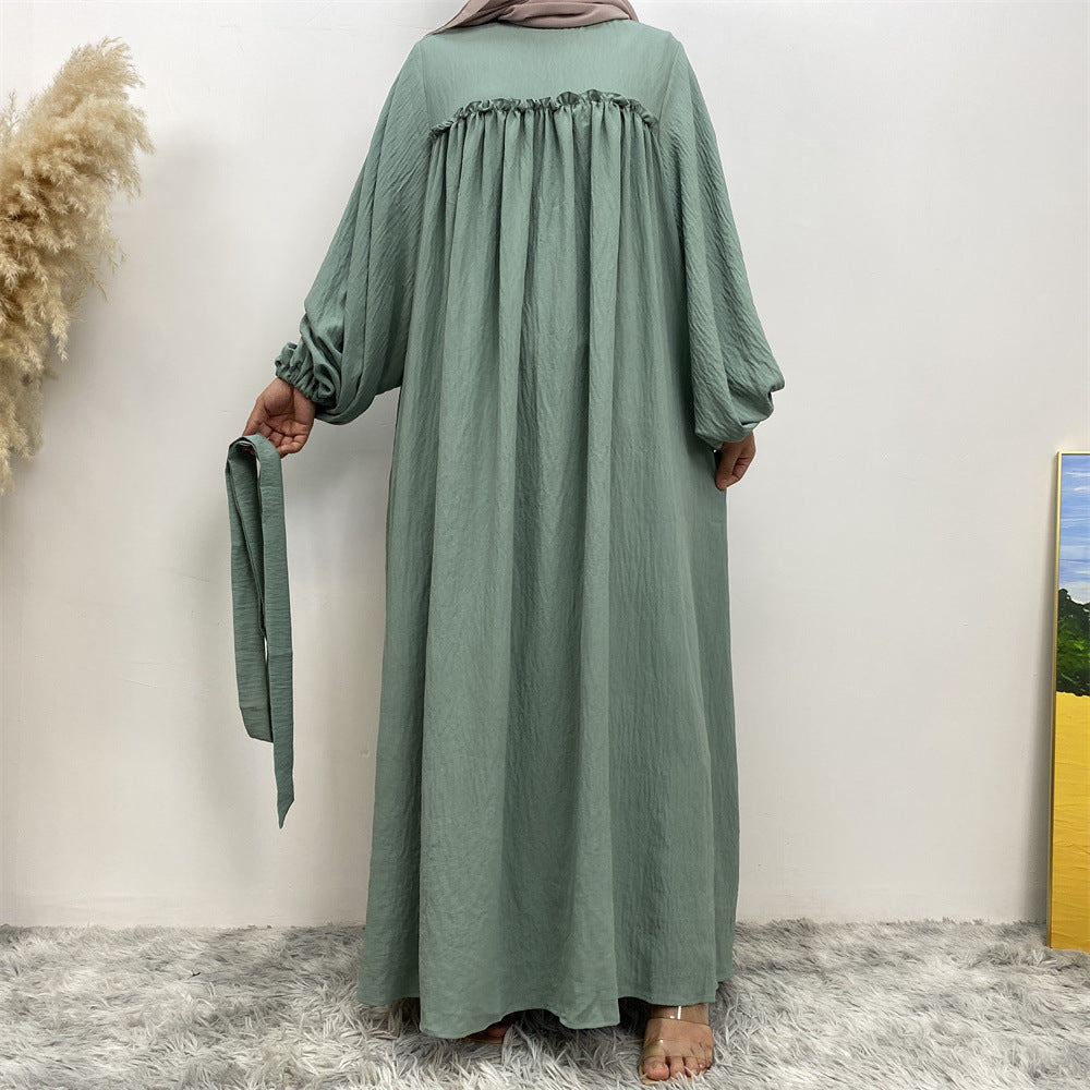Loose Sleeve Side Pocket Long Dress Dubai