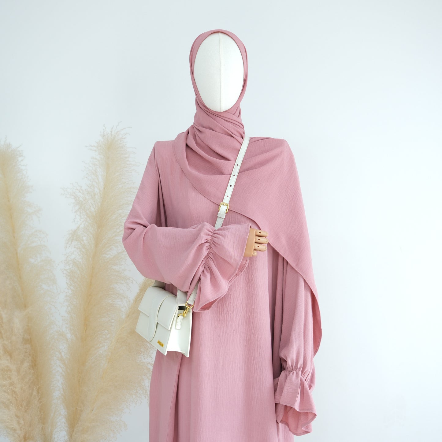 Solid Color Dubai Dress Long Middle East Wear