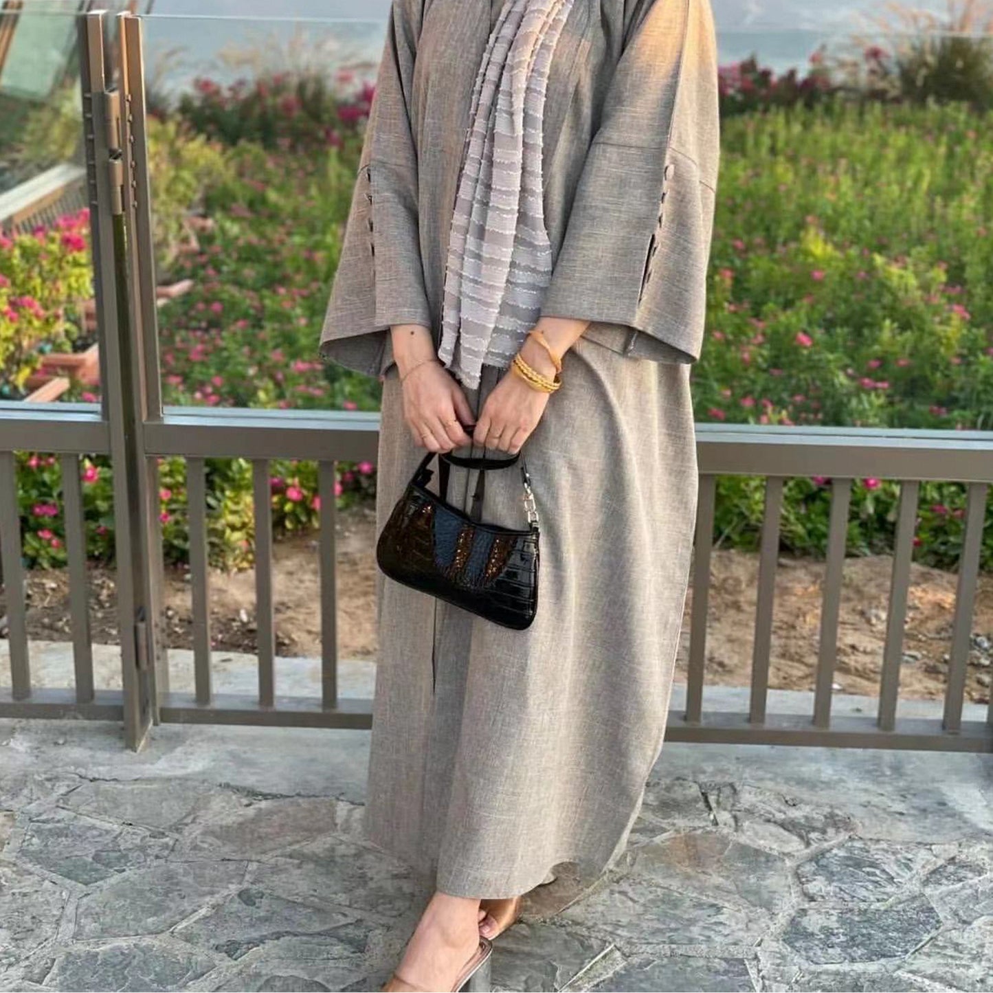 Plus Size Elegant Dubai Cardigan Robe for Women
