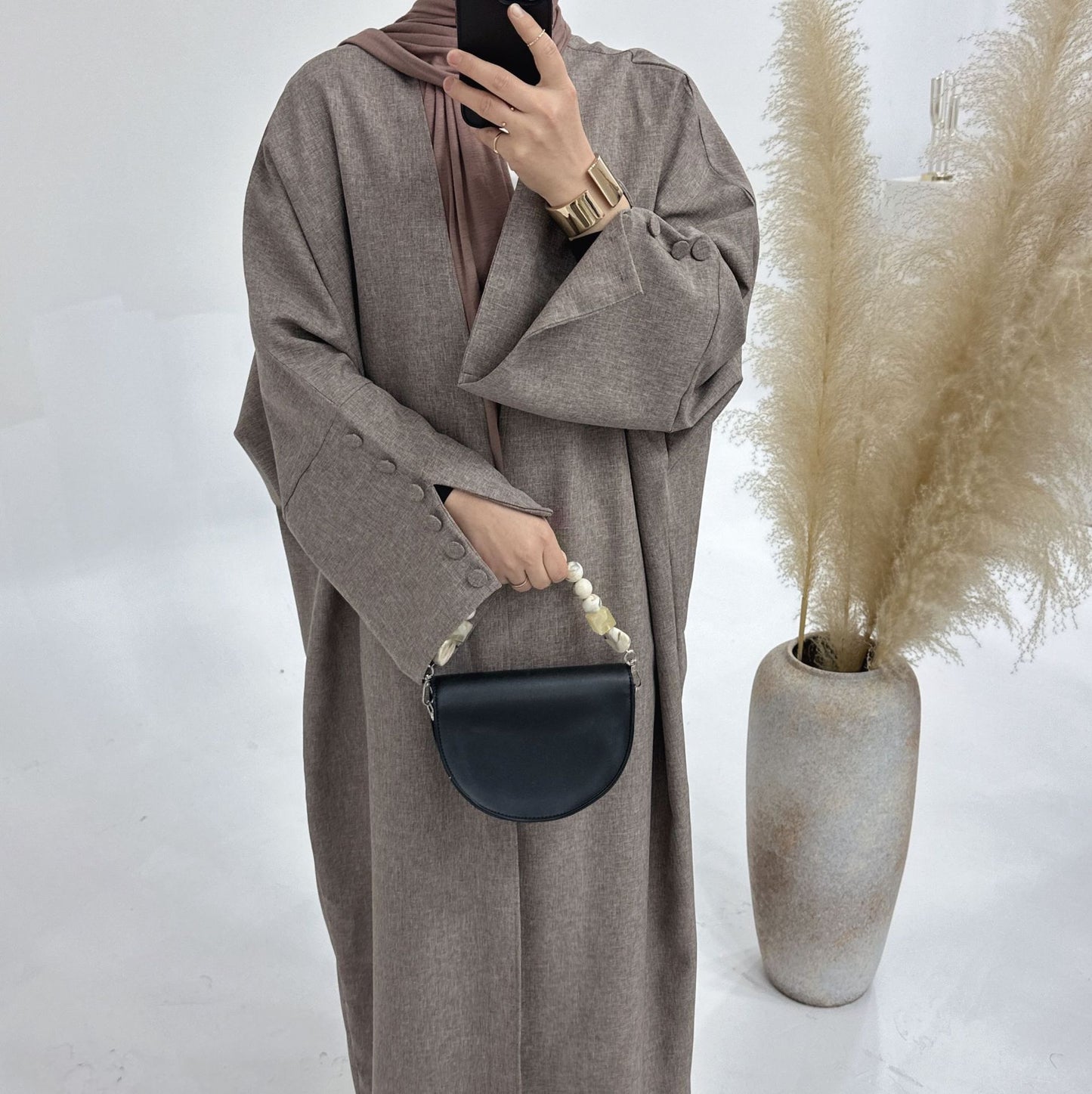 Plus Size Elegant Dubai Cardigan Robe for Women