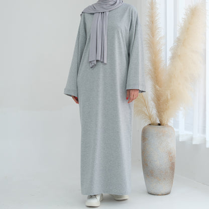 Solid Color Hoodie Dress Dubai Fashion Wear