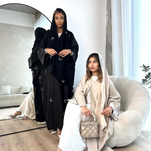 Moon Embroidery Cardigan Dress Dubai