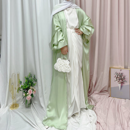 Puff Sleeve Elegant Cardigan Dress Dubai