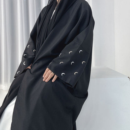 Saudi Embroidered Cardigan Robe Dubai Style