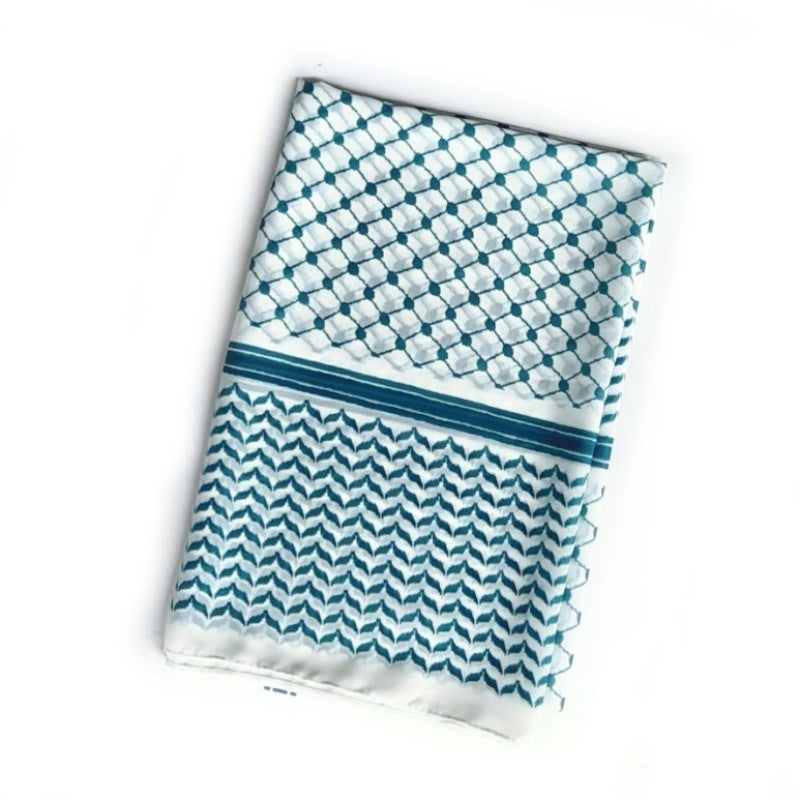Chiffon Plaid Printed Arabic Style Fashion Scarf