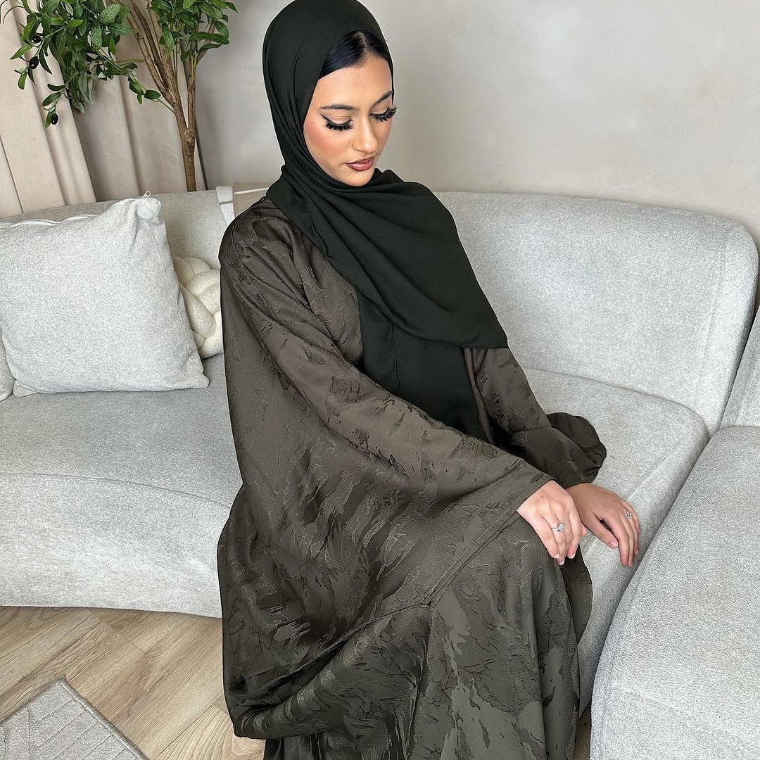 Casual Solid Color Dress Dubai Turkey Style