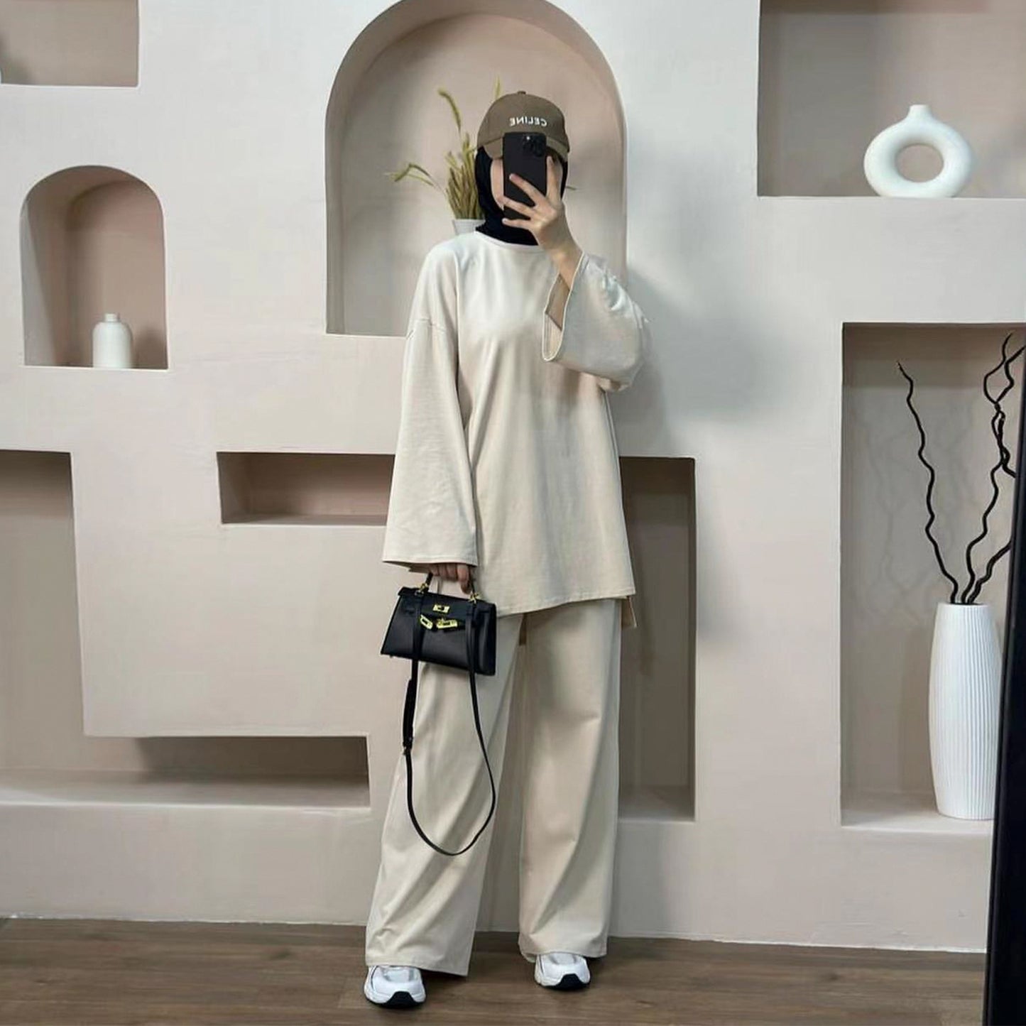 Loose Two-Piece Elegant Dubai Suit for Women