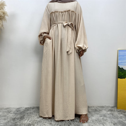Loose Sleeve Side Pocket Long Dress Dubai