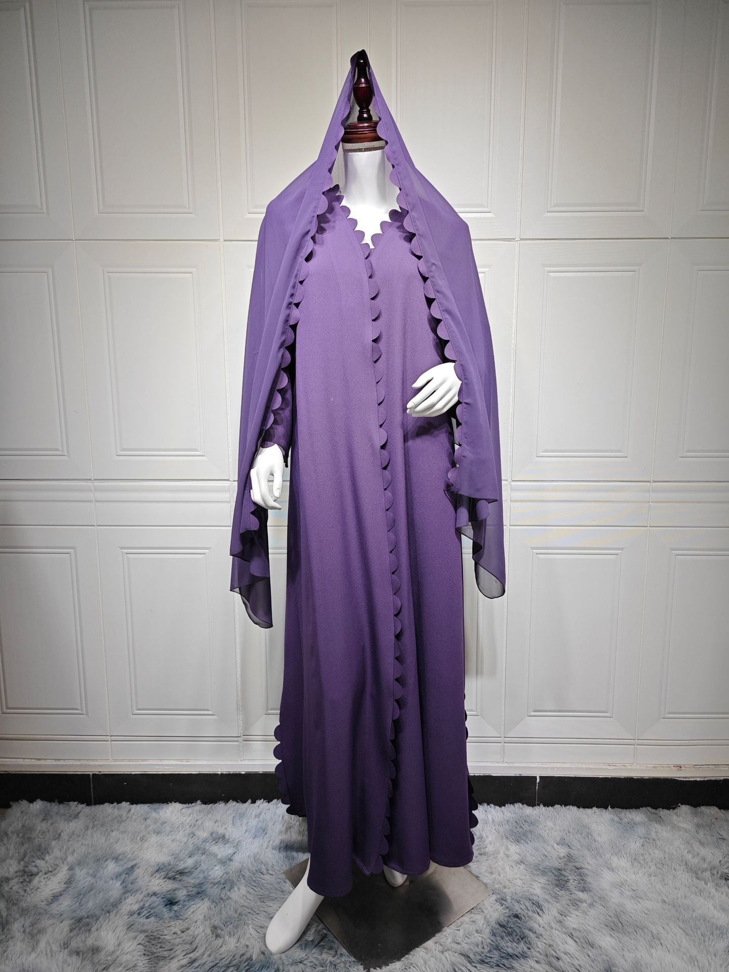 Cardigan with Scarf Dubai Two-Piece Women Set