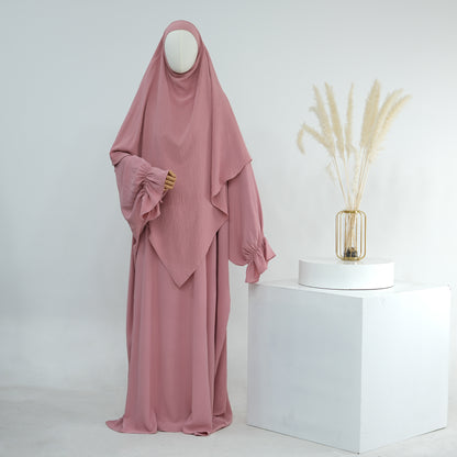 Solid Color Dubai Dress Long Middle East Wear